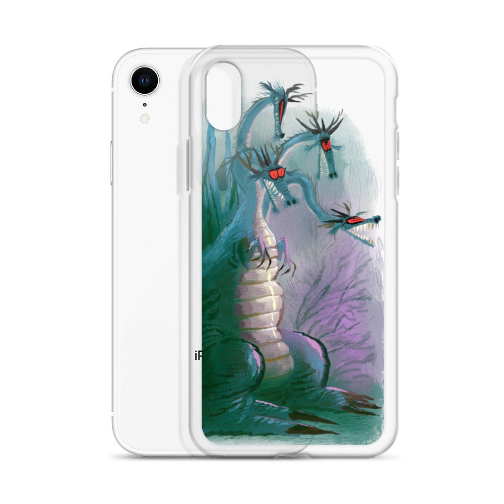 "Dragon Clear iPhone Case - Hand-Drawn Illustration by Leo Matsuda | Unique Fantasy Art Design"
