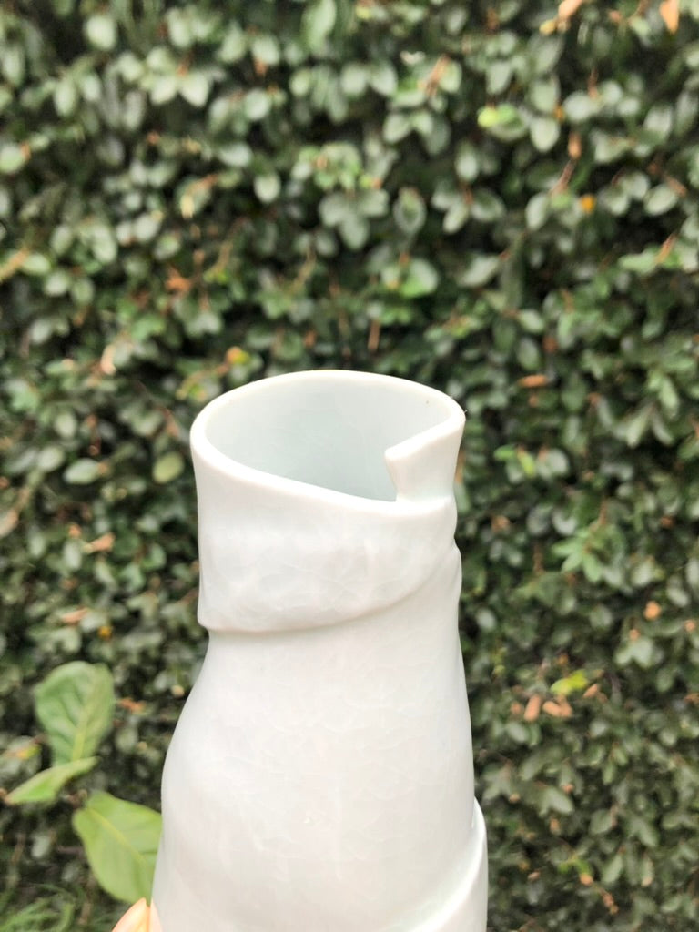 Handmade Porcelain Sculpture, Pastry Art Inspired, Delicate Croissant-Inspired Design by Moon Pottery