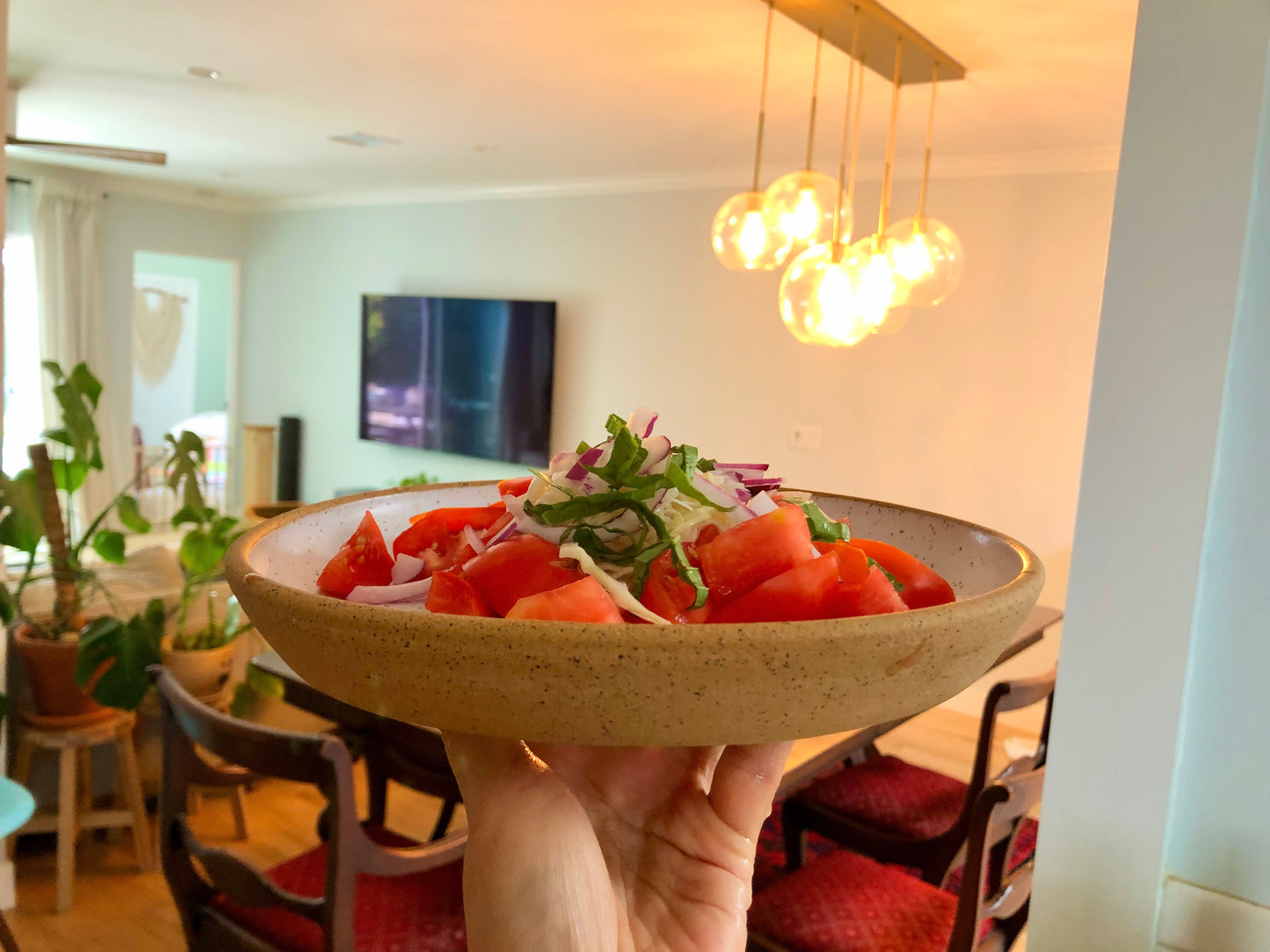 Artisan Speckled Clay Plate with White Glaze - Handcrafted by Moon Pottery