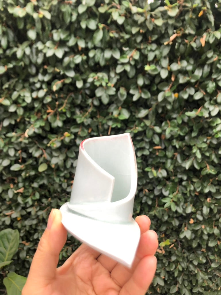 Handmade Porcelain Sculpture, Pastry Art Inspired, Delicate Croissant-Inspired Design by Moon Pottery