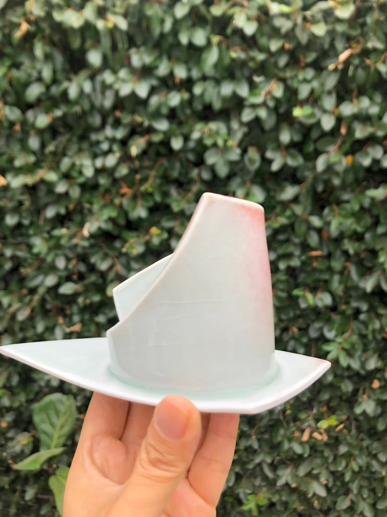 Handmade Porcelain Sculpture, Pastry Art Inspired, Delicate Croissant-Inspired Design by Moon Pottery