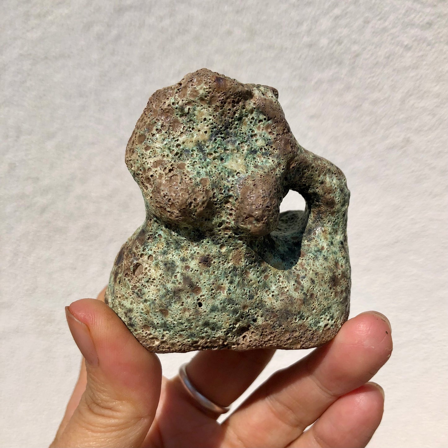 Hand made Tiny ceramic figurine by Moon Pottery