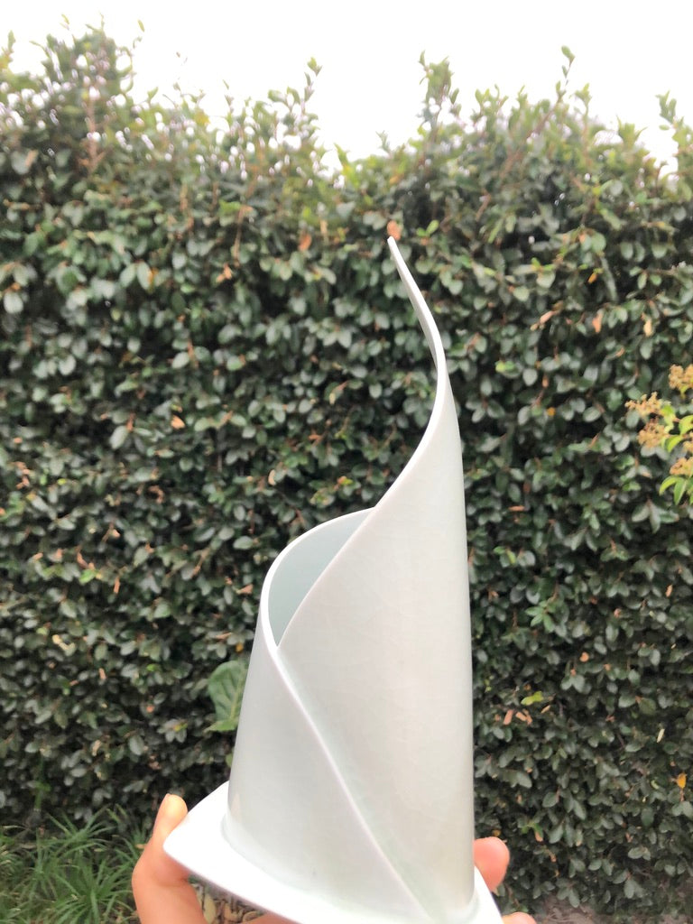 Handmade Porcelain Sculpture, Pastry Art Inspired, Delicate Croissant-Inspired Design by Moon Pottery