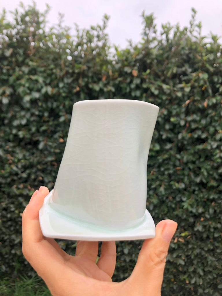 Handmade Porcelain Sculpture, Pastry Art Inspired, Delicate Croissant-Inspired Design by Moon Pottery