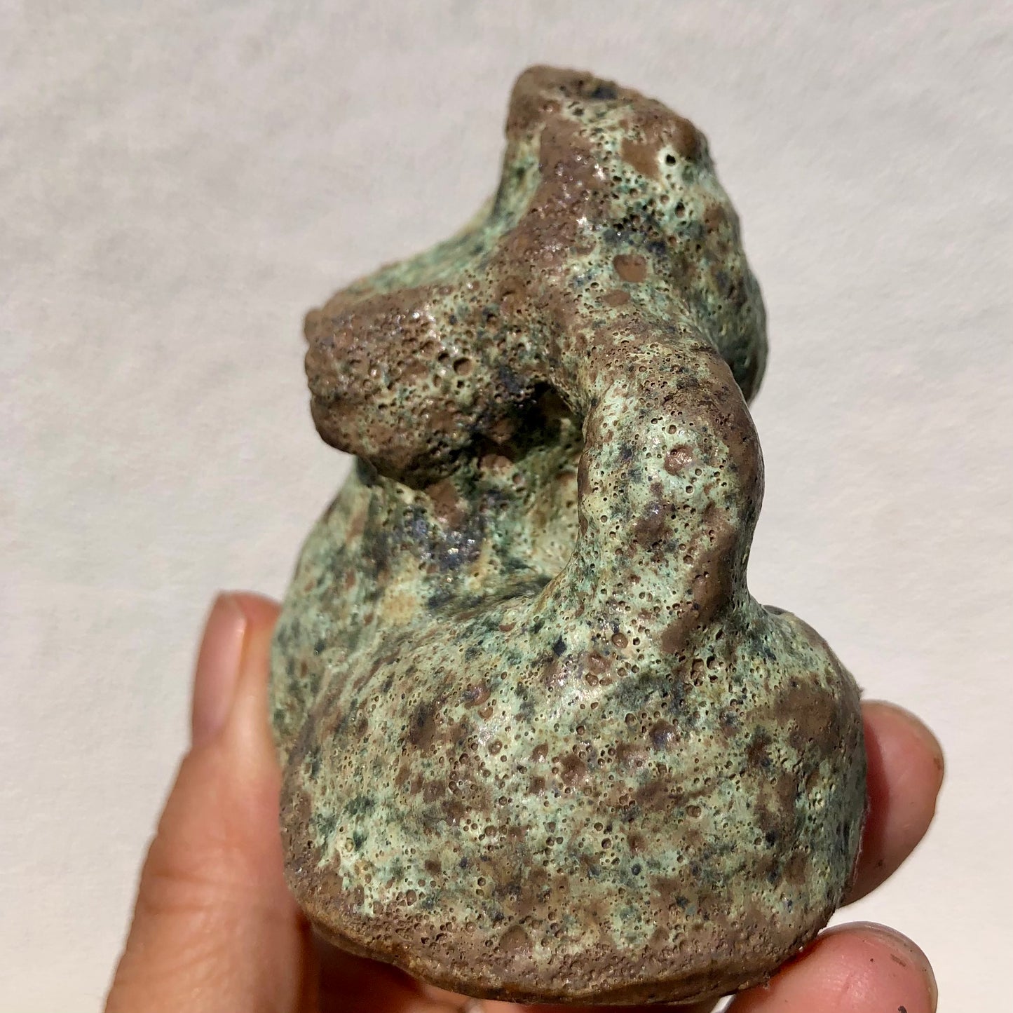 Hand made Tiny ceramic figurine by Moon Pottery