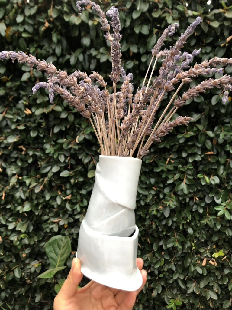 Handmade Porcelain Sculpture, Pastry Art Inspired, Delicate Croissant-Inspired Design by Moon Pottery