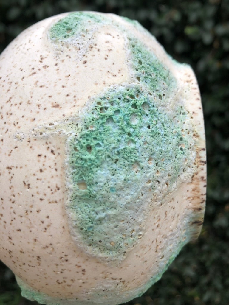 Handcrafted Lava Glaze Pot, Earthy Free-Form Design by Moon Pottery