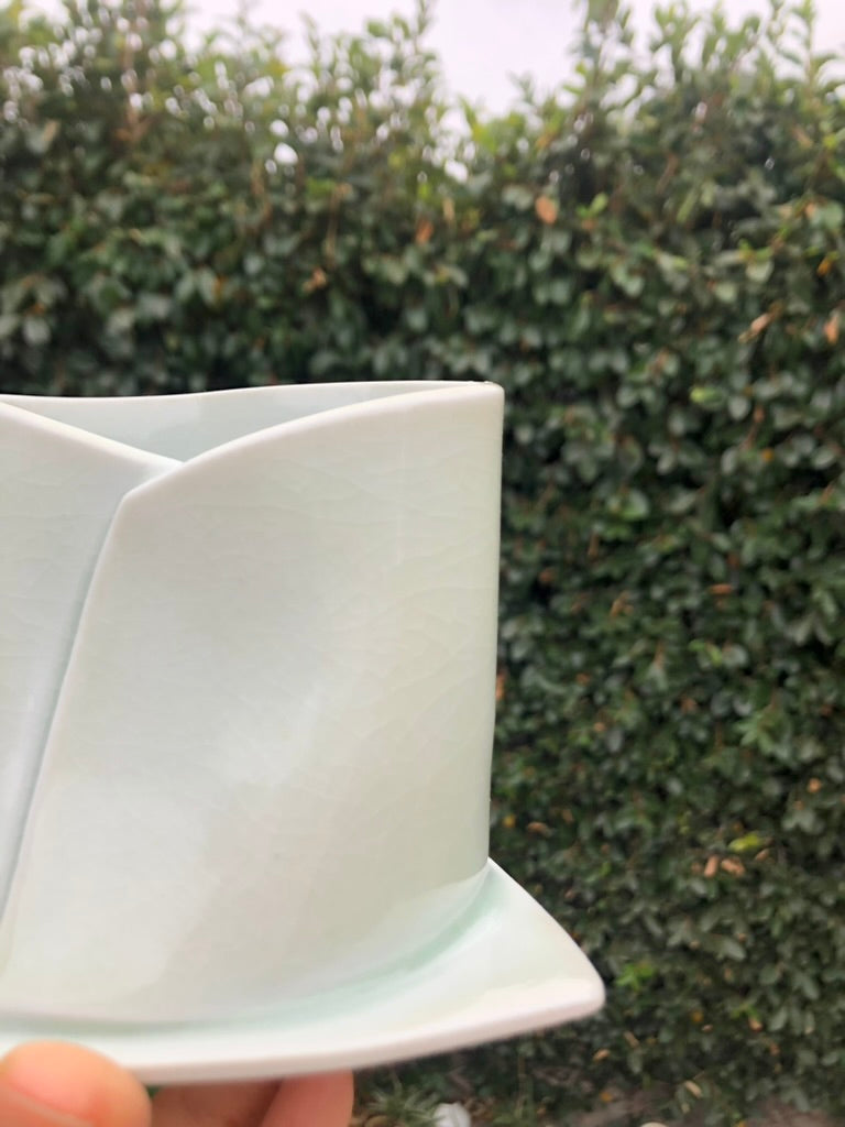 Handmade Porcelain Sculpture, Pastry Art Inspired, Delicate Croissant-Inspired Design by Moon Pottery