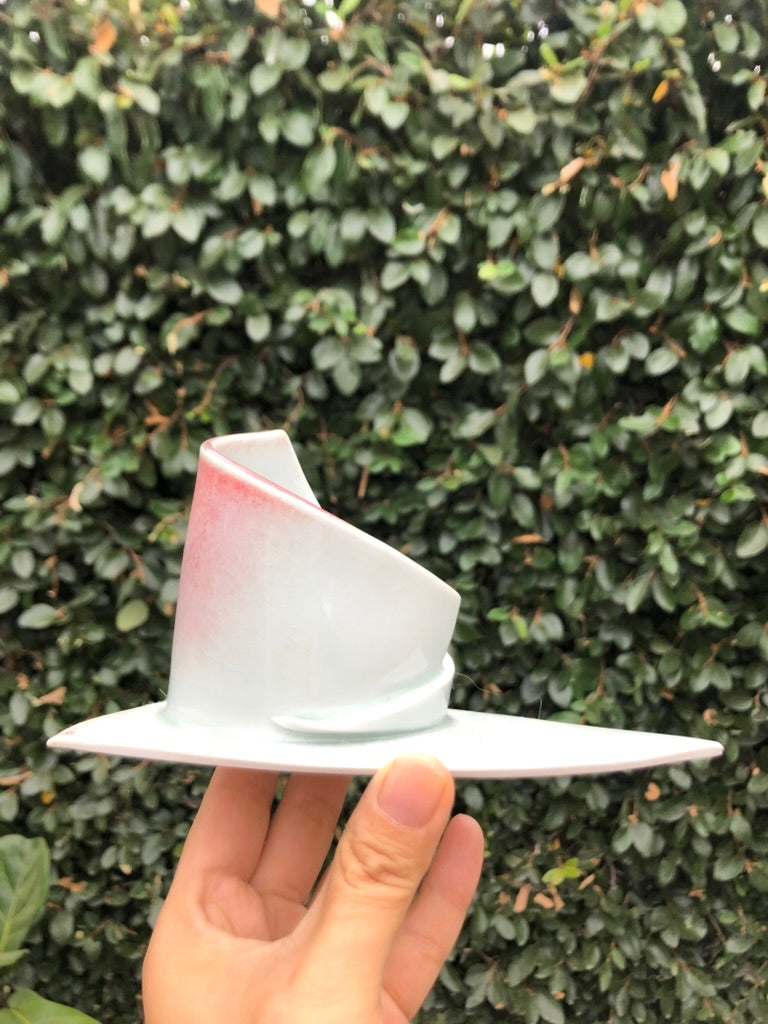 Handmade Porcelain Sculpture, Pastry Art Inspired, Delicate Croissant-Inspired Design by Moon Pottery