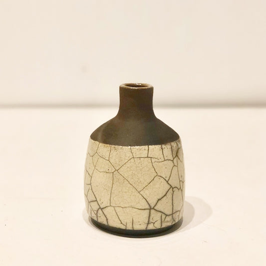 Handmade Raku Vase – Moon Pottery | One-of-a-Kind Artisan Ceramic, Perfect Gift for Art Lovers