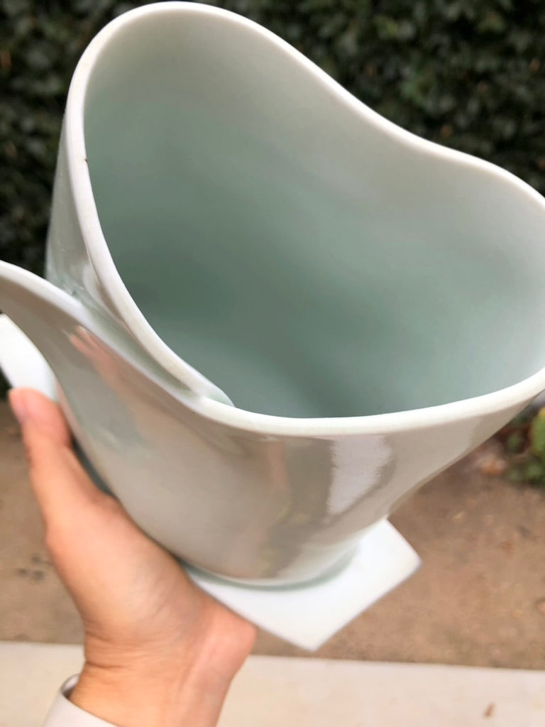 Handmade Porcelain Sculpture, Pastry Art Inspired, Delicate Croissant-Inspired Design by Moon Pottery