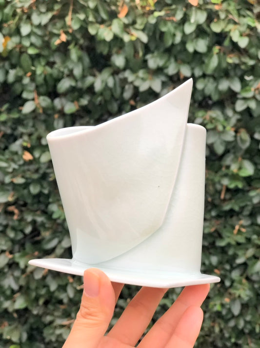 Handmade Porcelain Sculpture, Pastry Art Inspired, Delicate Croissant-Inspired Design by Moon Pottery