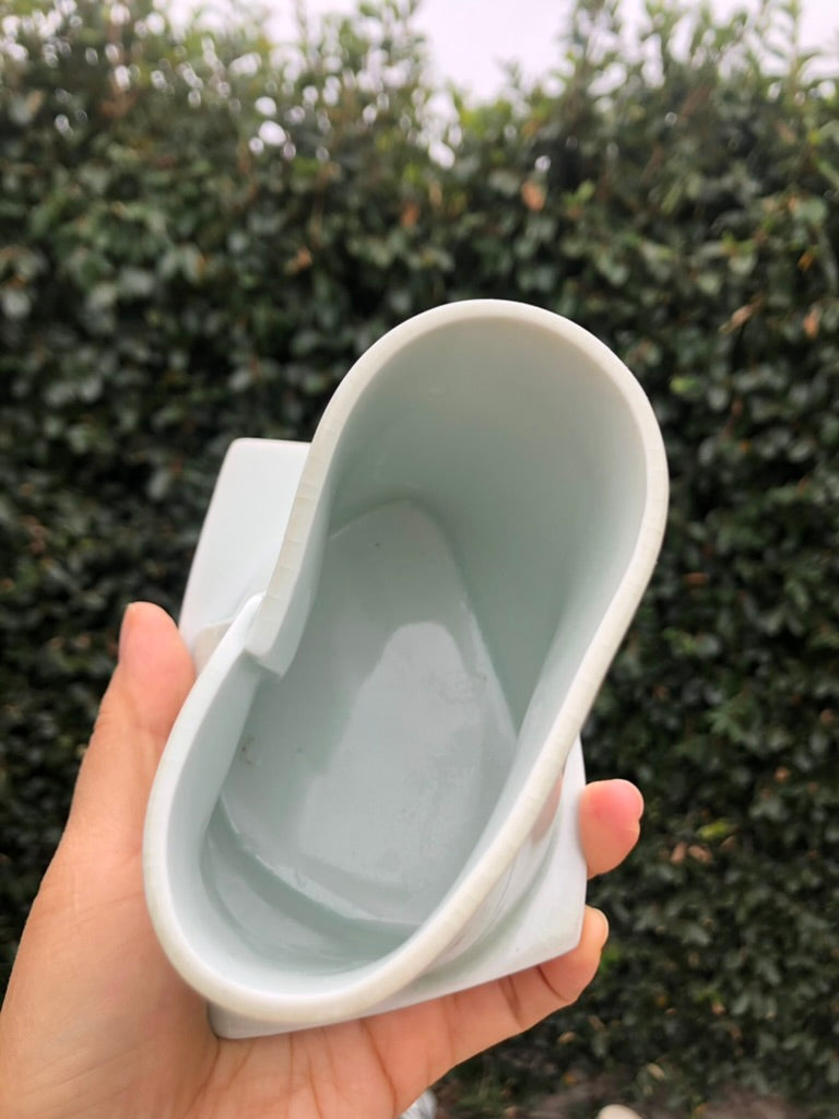 Handmade Porcelain Sculpture, Pastry Art Inspired, Delicate Croissant-Inspired Design by Moon Pottery