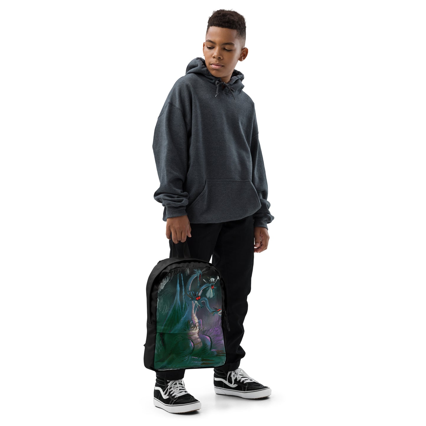 "Dragon Backpack - Hand-Drawn Illustration by Leo Matsuda | Unique Fantasy Art Bag"