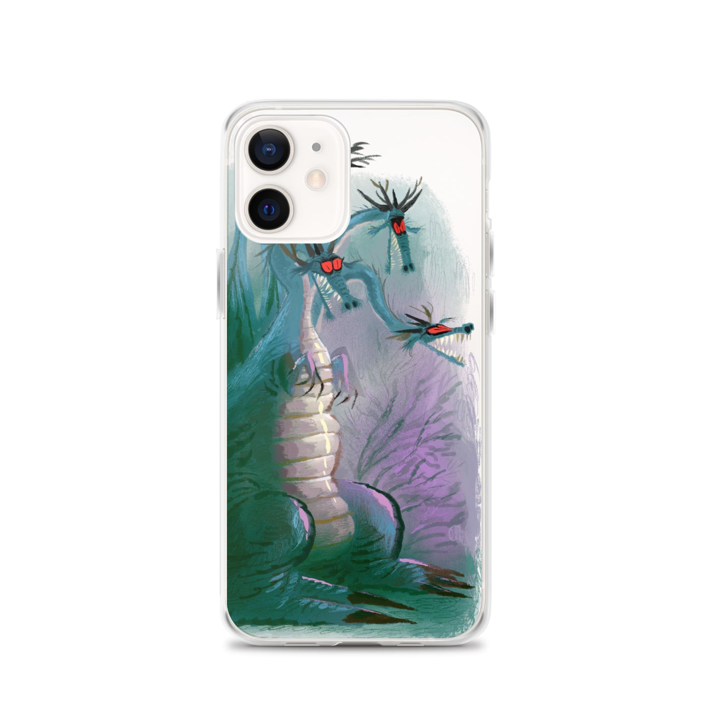 "Dragon Clear iPhone Case - Hand-Drawn Illustration by Leo Matsuda | Unique Fantasy Art Design"