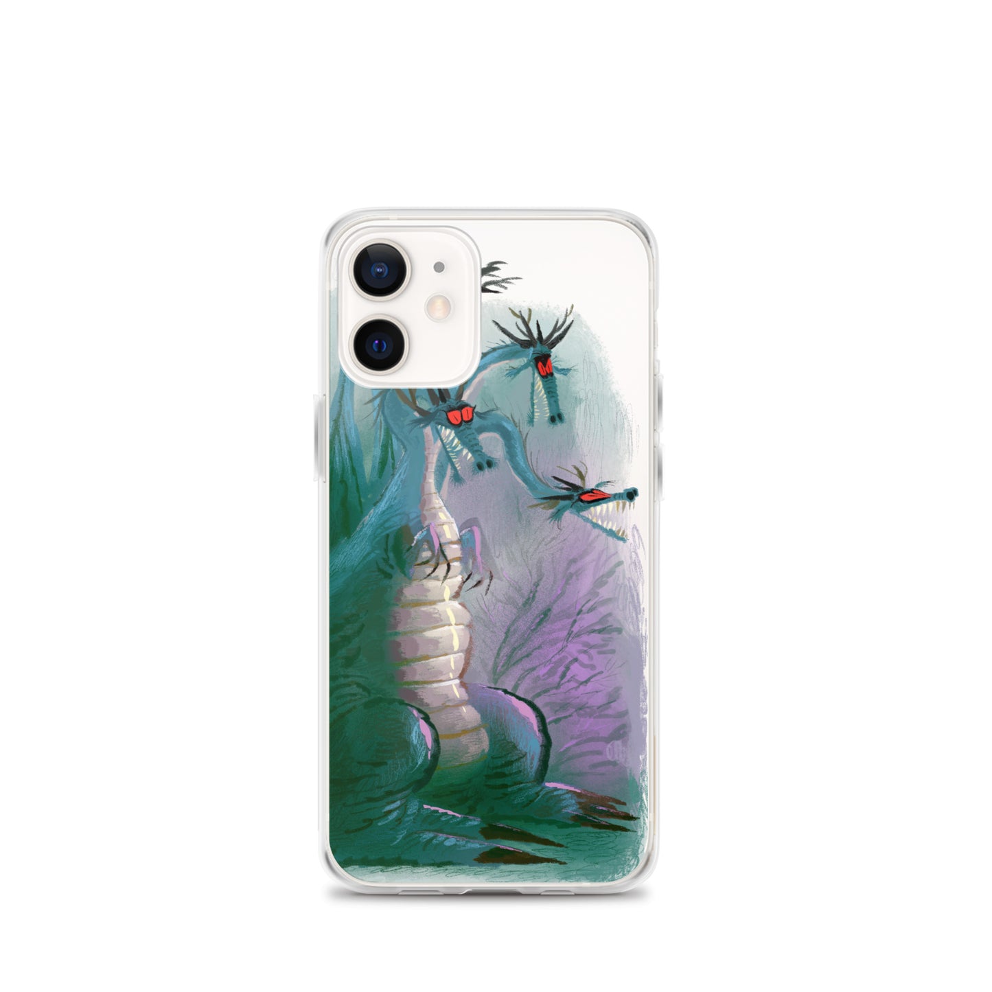 "Dragon Clear iPhone Case - Hand-Drawn Illustration by Leo Matsuda | Unique Fantasy Art Design"