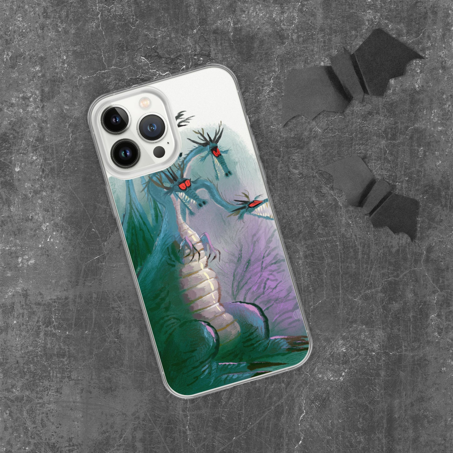 "Clear iPhone® Case - Dragon Illustration by Leo Matsuda | Unique Fantasy Art Design"