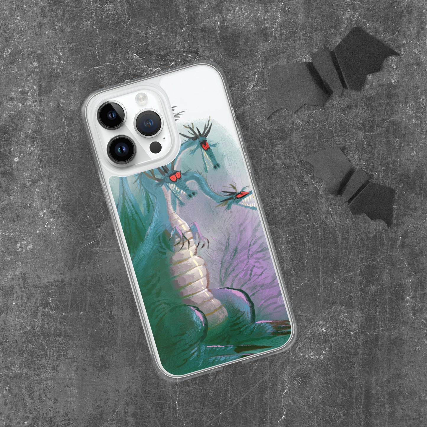 "Clear iPhone® Case - Dragon Illustration by Leo Matsuda | Unique Fantasy Art Design"