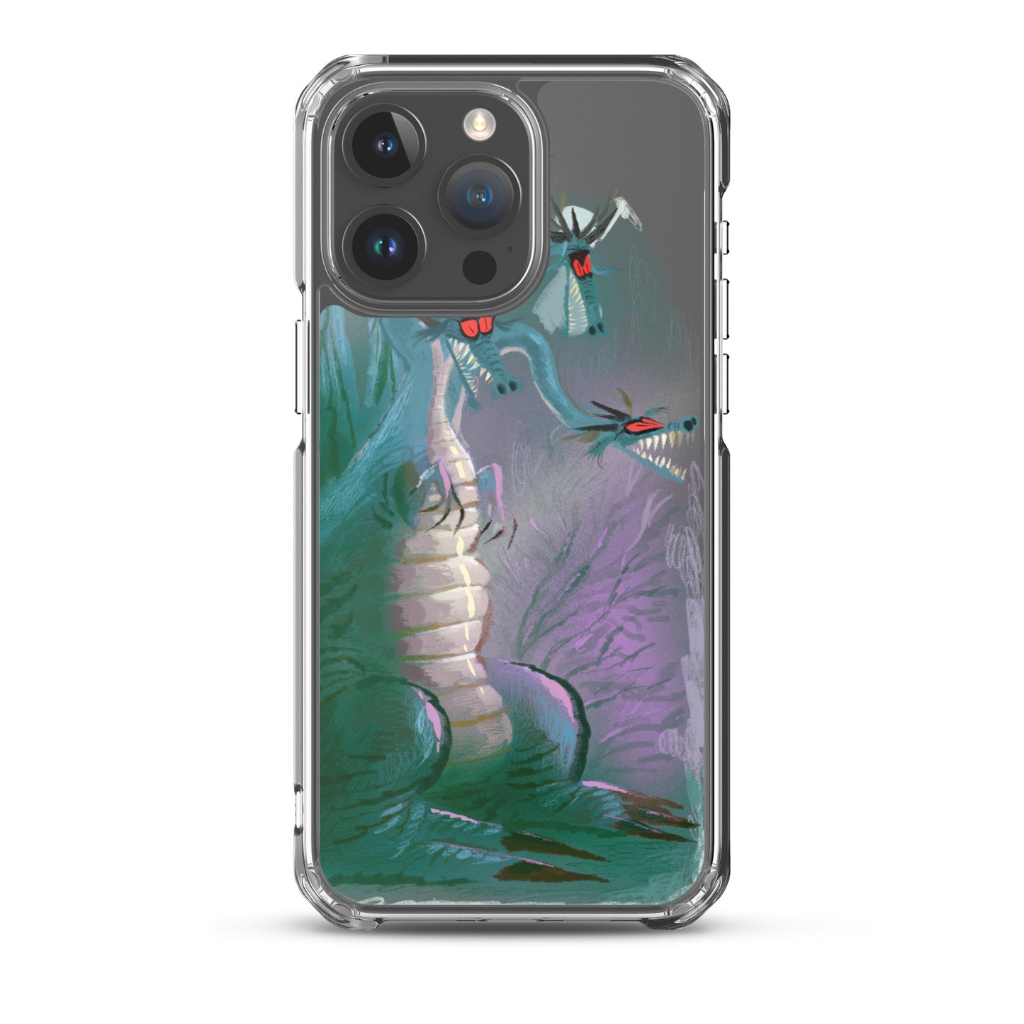 "Dragon Clear iPhone Case - Hand-Drawn Illustration by Leo Matsuda | Unique Fantasy Art Design"