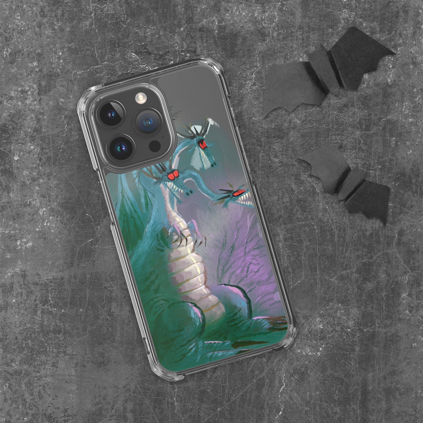 "Clear iPhone® Case - Dragon Illustration by Leo Matsuda | Unique Fantasy Art Design"