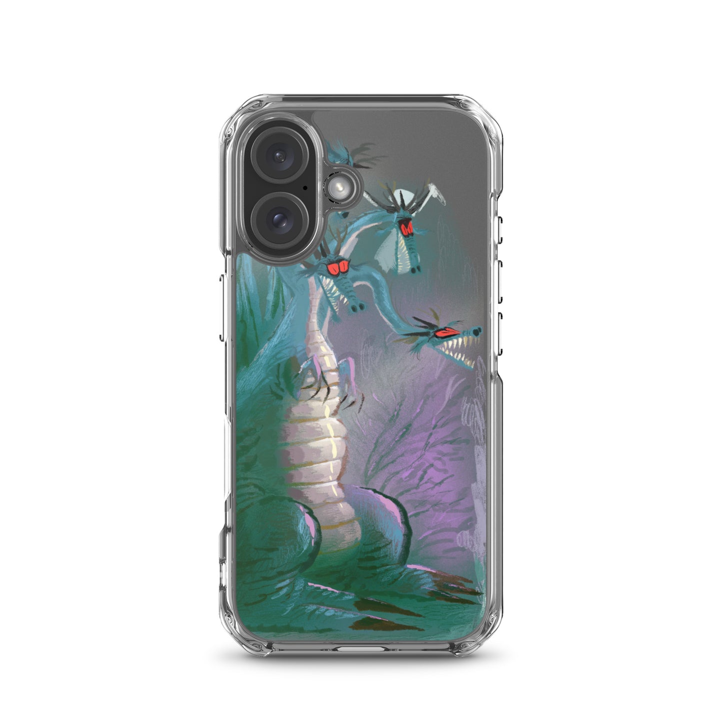 "Dragon Clear iPhone Case - Hand-Drawn Illustration by Leo Matsuda | Unique Fantasy Art Design"