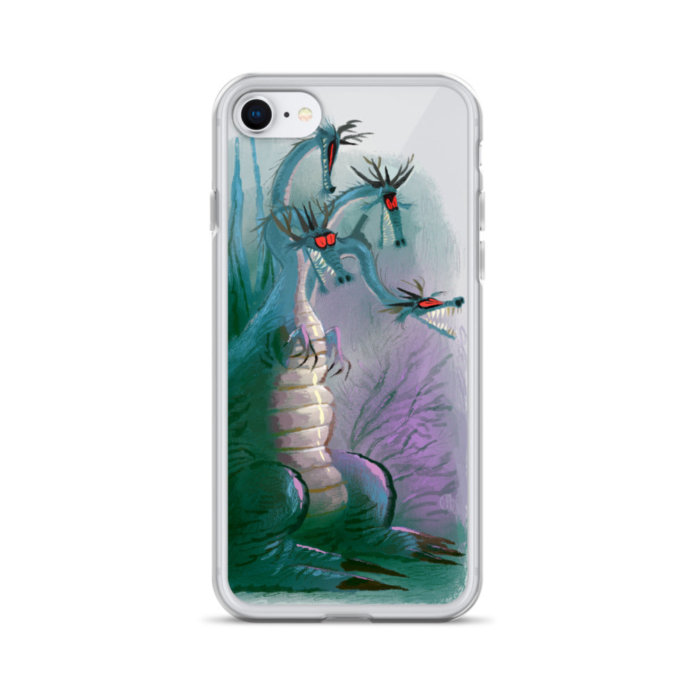 "Dragon Clear iPhone Case - Hand-Drawn Illustration by Leo Matsuda | Unique Fantasy Art Design"