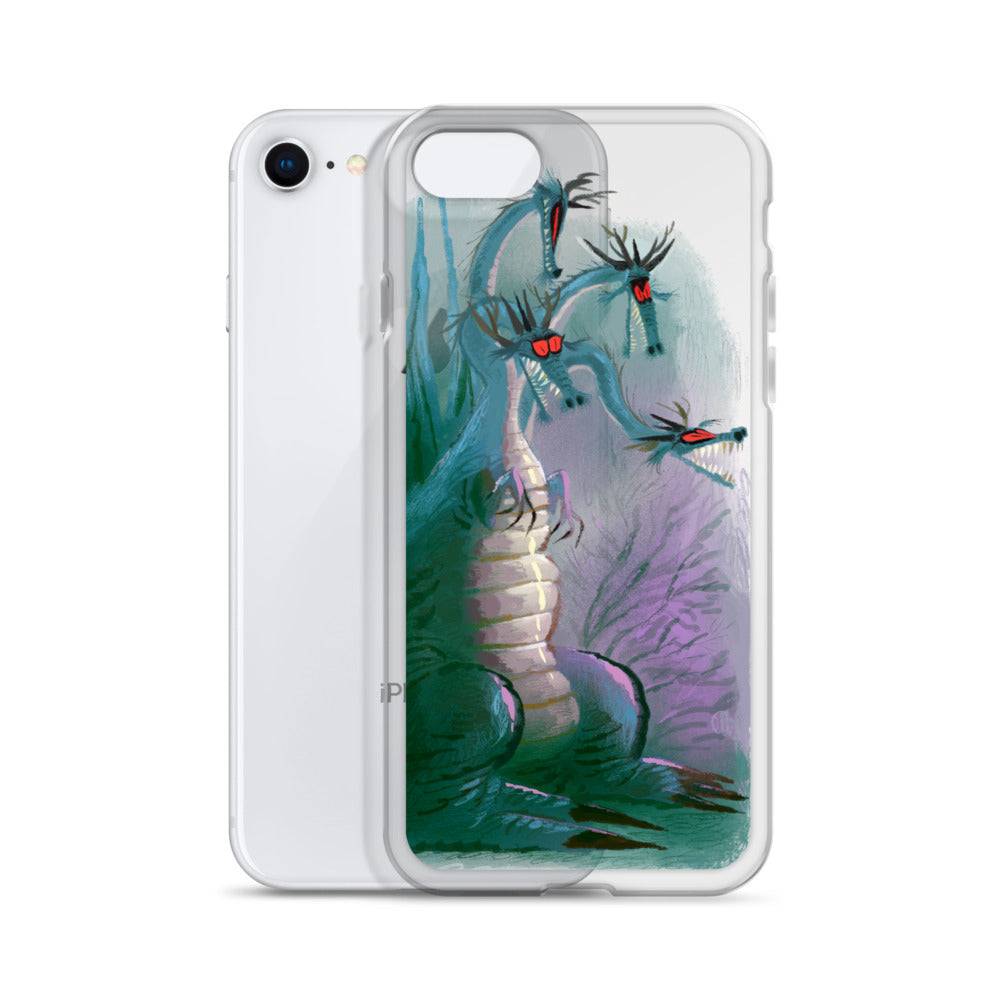 "Dragon Clear iPhone Case - Hand-Drawn Illustration by Leo Matsuda | Unique Fantasy Art Design"