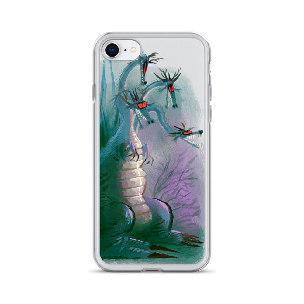 "Dragon Clear iPhone Case - Hand-Drawn Illustration by Leo Matsuda | Unique Fantasy Art Design"