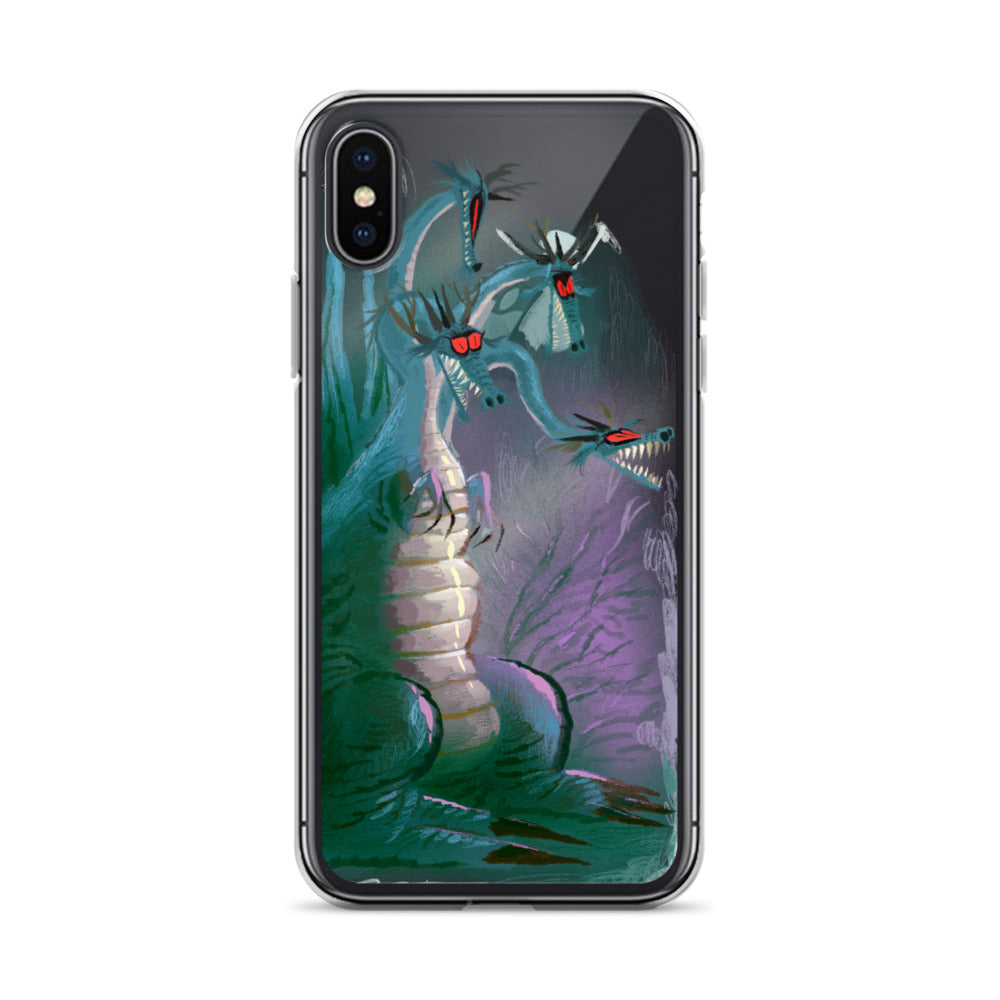 "Dragon Clear iPhone Case - Hand-Drawn Illustration by Leo Matsuda | Unique Fantasy Art Design"