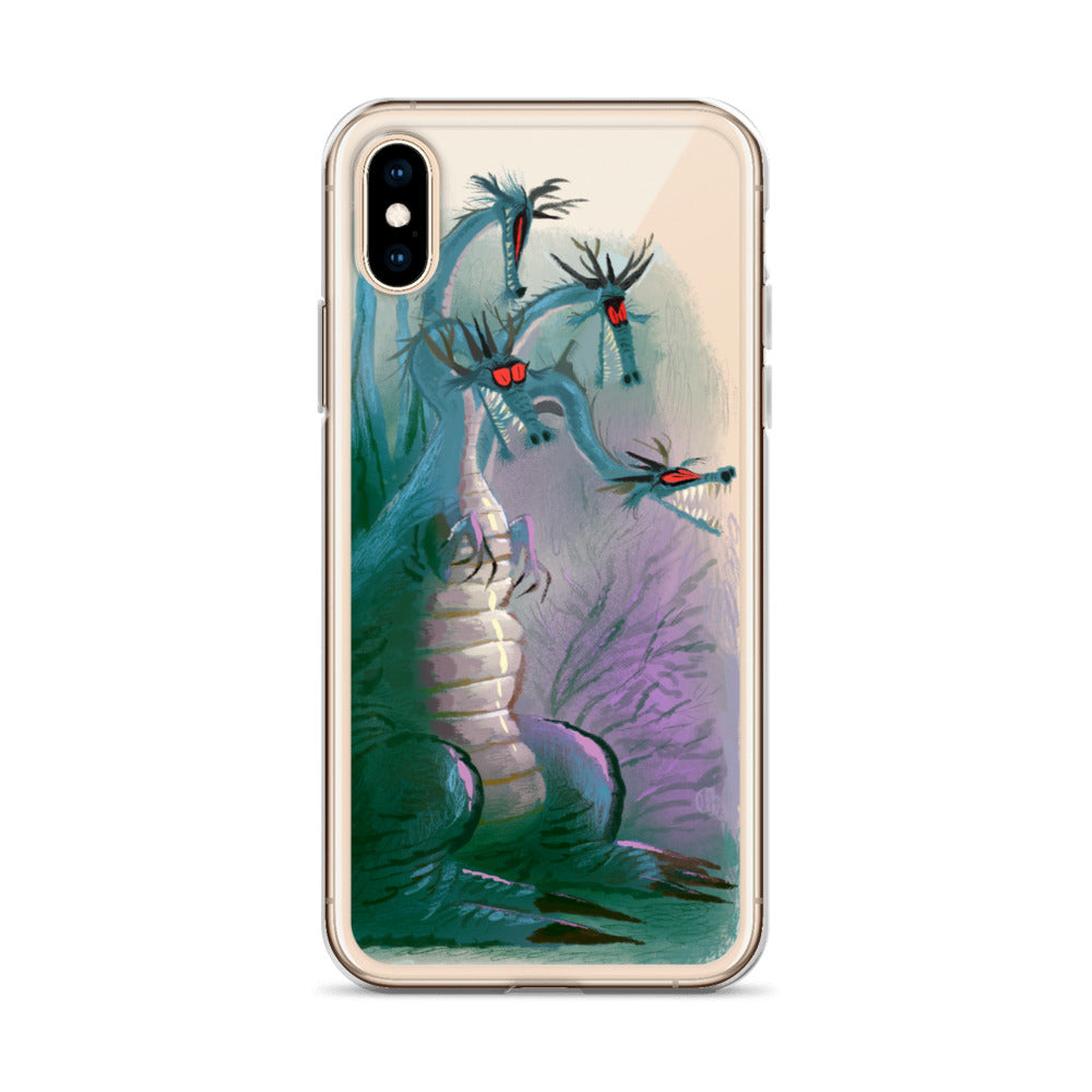 "Dragon Clear iPhone Case - Hand-Drawn Illustration by Leo Matsuda | Unique Fantasy Art Design"