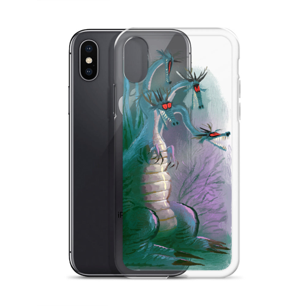 "Dragon Clear iPhone Case - Hand-Drawn Illustration by Leo Matsuda | Unique Fantasy Art Design"