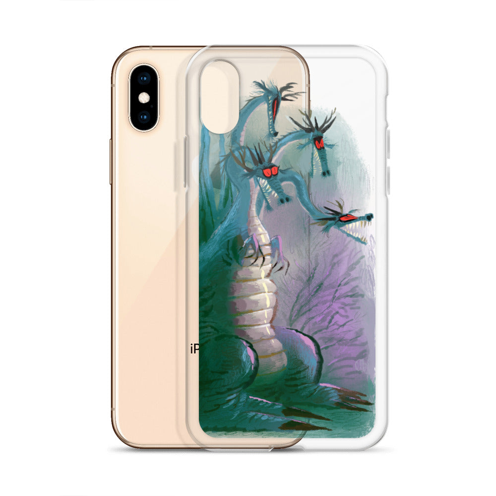 "Dragon Clear iPhone Case - Hand-Drawn Illustration by Leo Matsuda | Unique Fantasy Art Design"