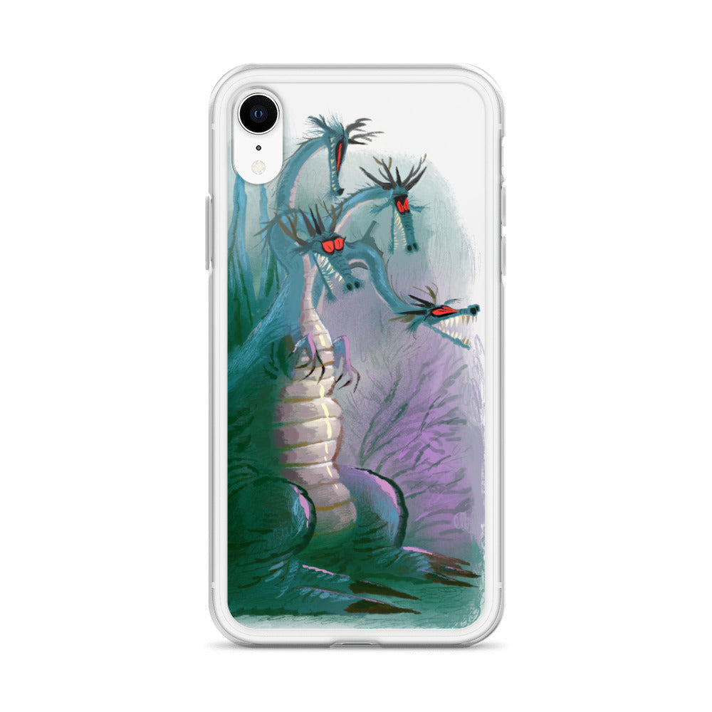 "Dragon Clear iPhone Case - Hand-Drawn Illustration by Leo Matsuda | Unique Fantasy Art Design"