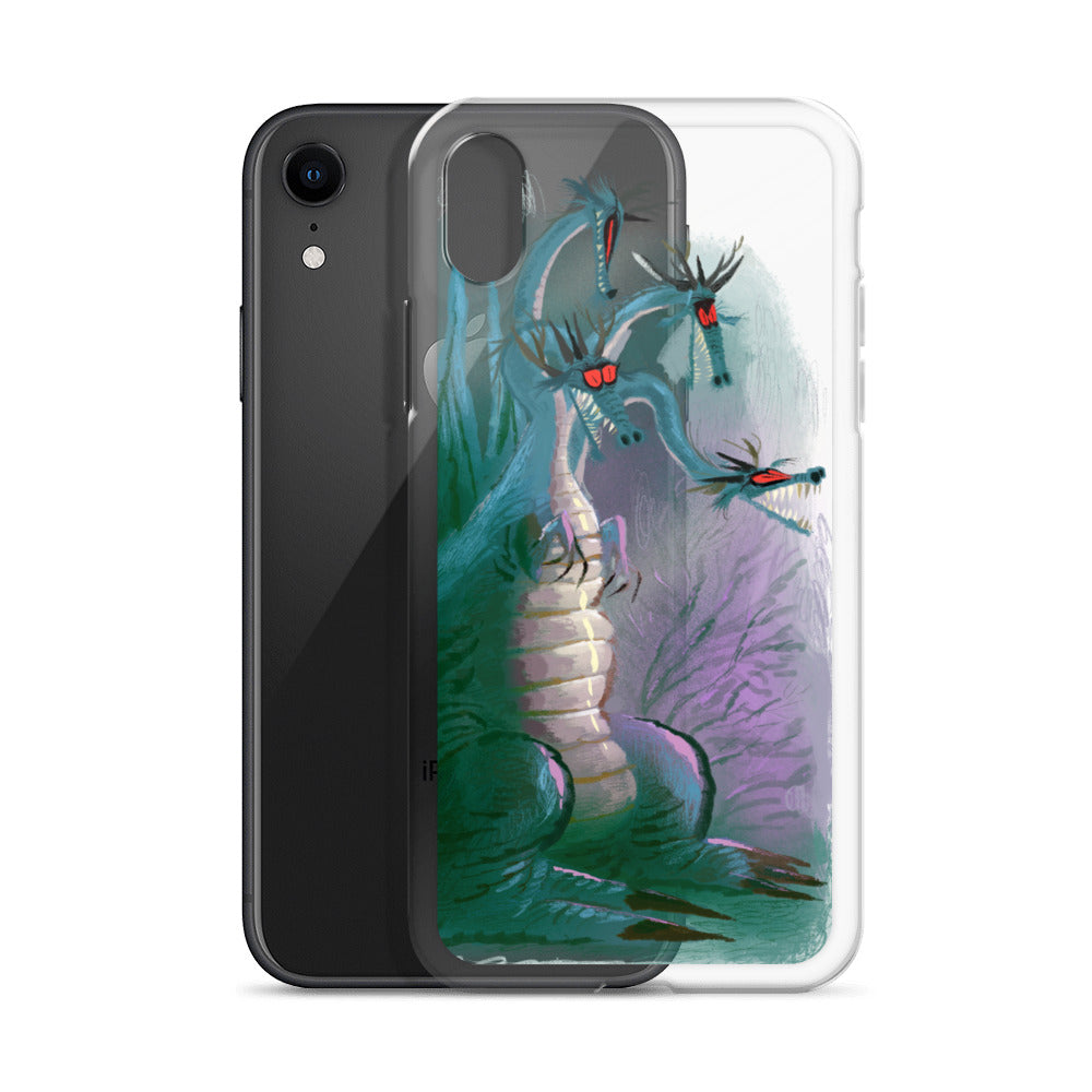 "Dragon Clear iPhone Case - Hand-Drawn Illustration by Leo Matsuda | Unique Fantasy Art Design"