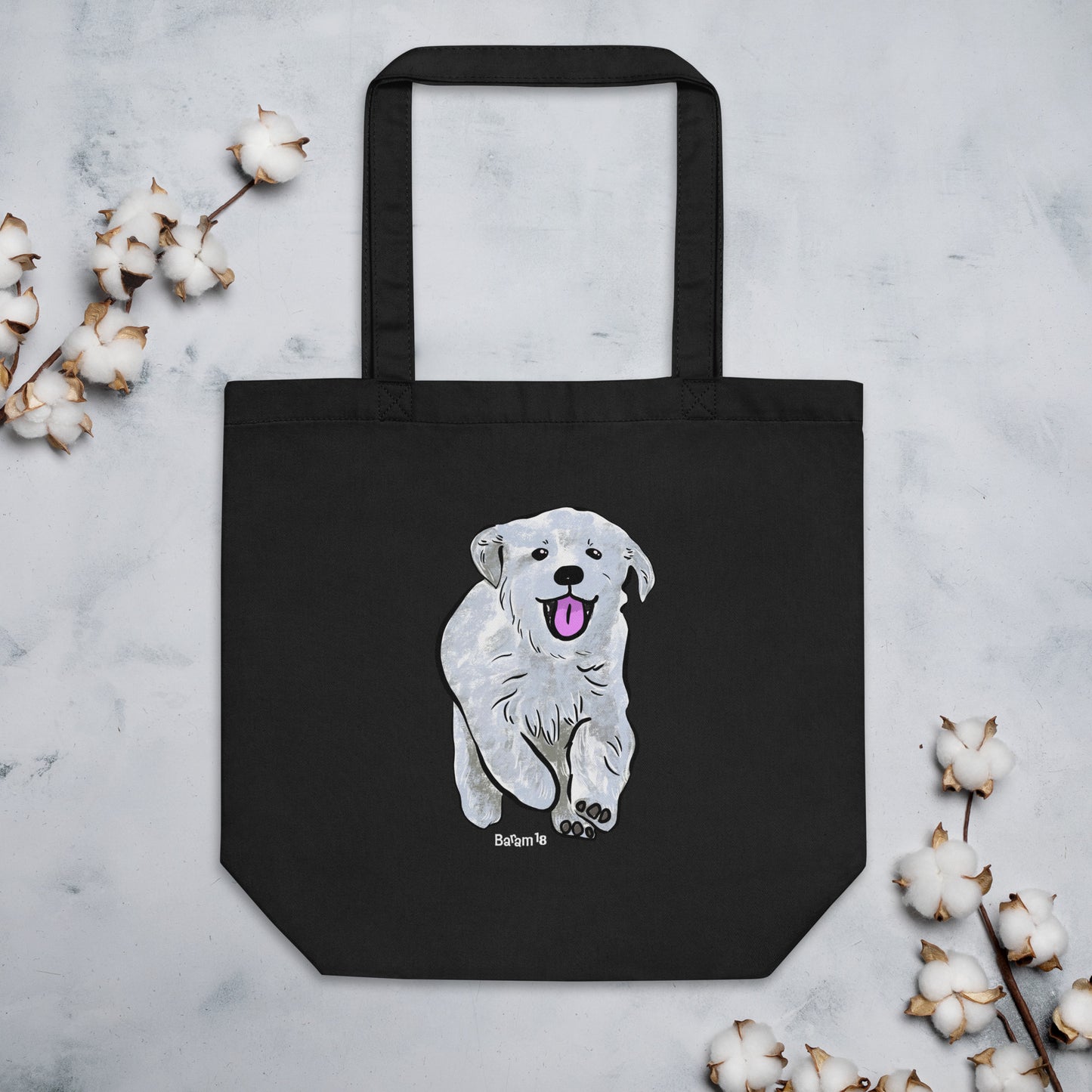 "Golden Retriever Puppy Tote Bag | Hand Drawn Art by Tanny’s Pawtique | Cute Dog Lover Accessory"
