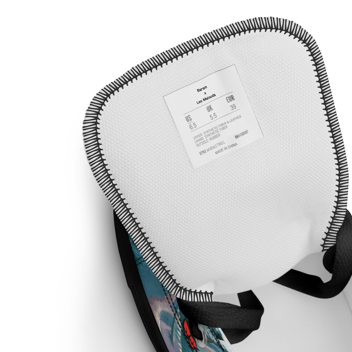 Dragon Art by Leo Matsuda Men’s High Top Canvas Shoes – Unique Hand-Drawn Sneakers