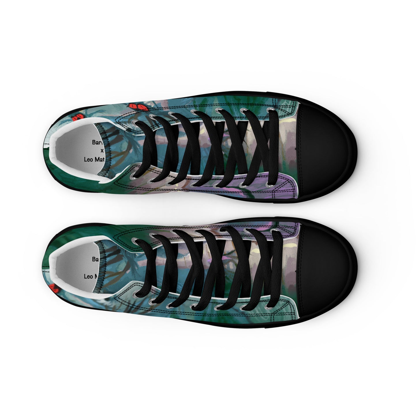 Dragon Art by Leo Matsuda Men’s High Top Canvas Shoes – Unique Hand-Drawn Sneakers