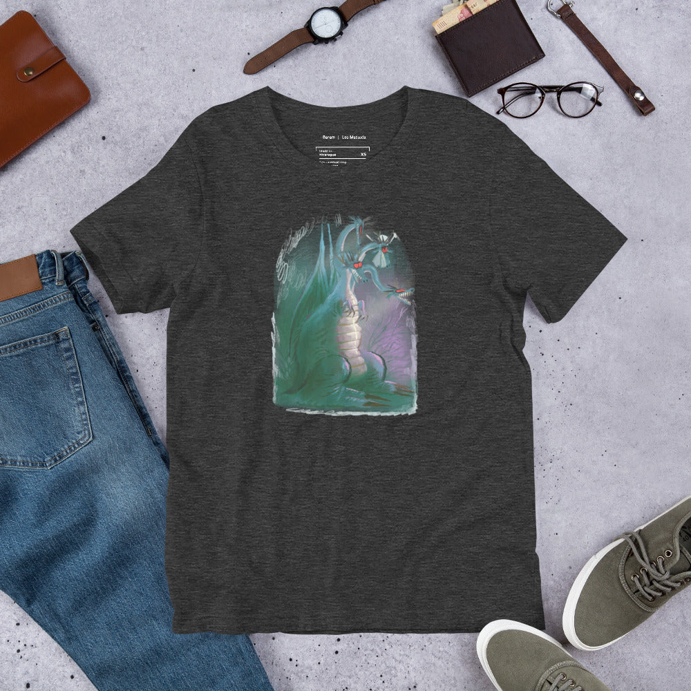 "Unisex Dragon T-Shirt - Hand-Drawn Illustration by Leo Matsuda | Unique Fantasy Art Tee"
