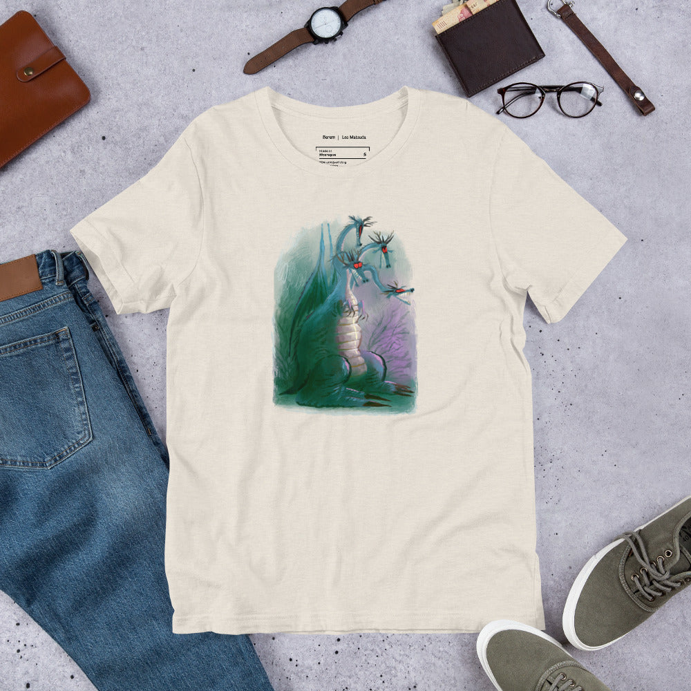 "Unisex Dragon T-Shirt - Hand-Drawn Illustration by Leo Matsuda | Unique Fantasy Art Tee"