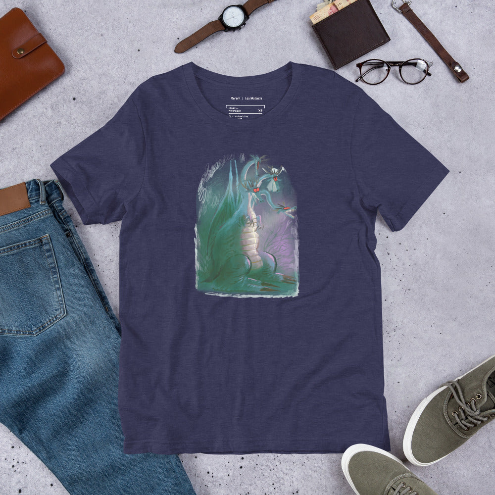 "Unisex Dragon T-Shirt - Hand-Drawn Illustration by Leo Matsuda | Unique Fantasy Art Tee"