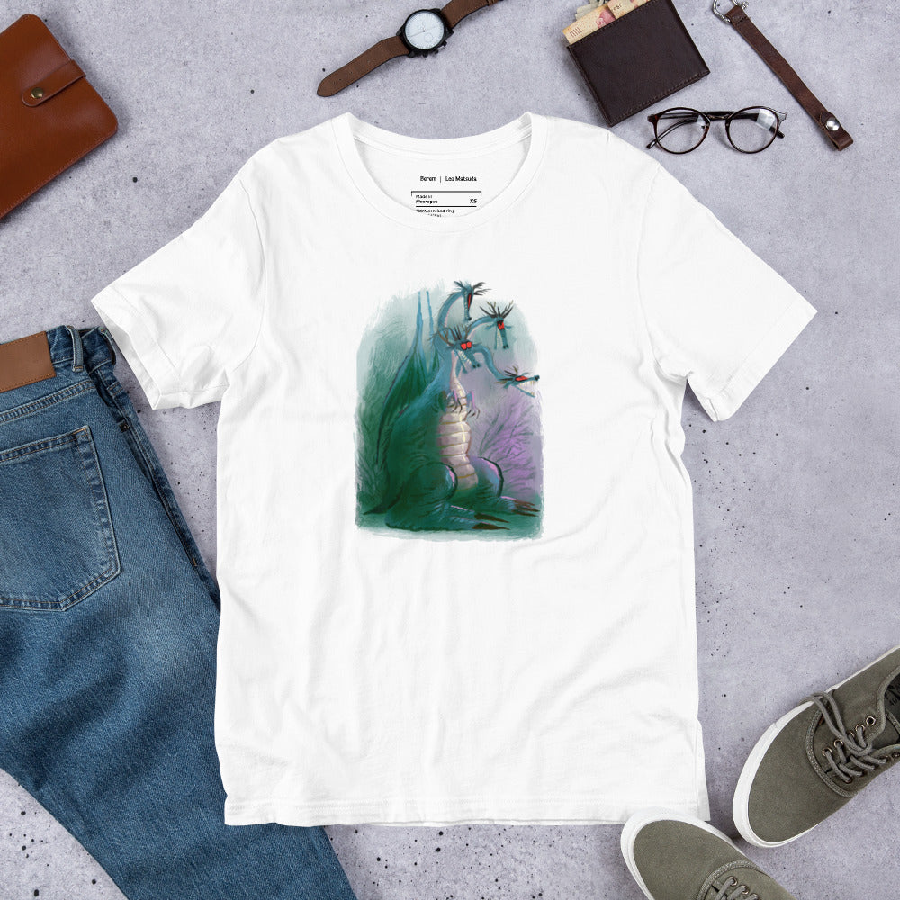 "Unisex Dragon T-Shirt - Hand-Drawn Illustration by Leo Matsuda | Unique Fantasy Art Tee"