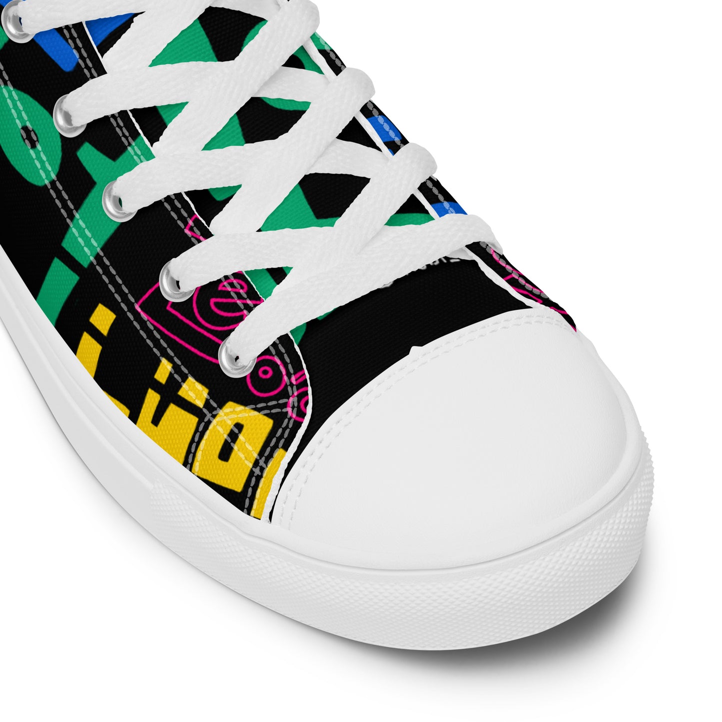 Handwritten Zero O'Clock Lyric Women’s High Top Canvas Shoes by Hobi Nabi | BTS-Inspired Korean Lettering 내 맘 같은게 뭐 하나 없어